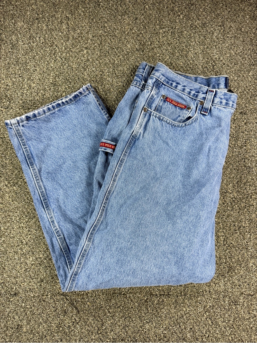 U.S. Polo Assn. Light Blue Relaxed Straight Jeans
